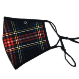 Mund-Nase-Maske Black Stewart Tartan Karo