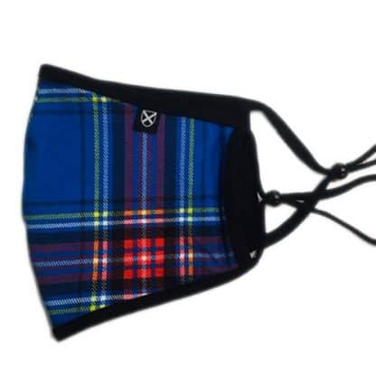 Mund-Nase-Maske Blue Stewart Tartan Karo