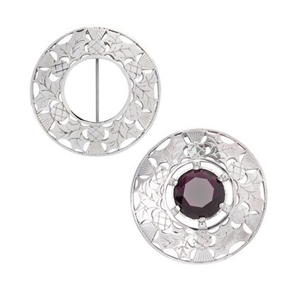 Plaid Brosche Distel
