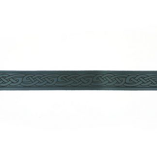Kilt Gürtel schwarzes Leder keltisches Muster