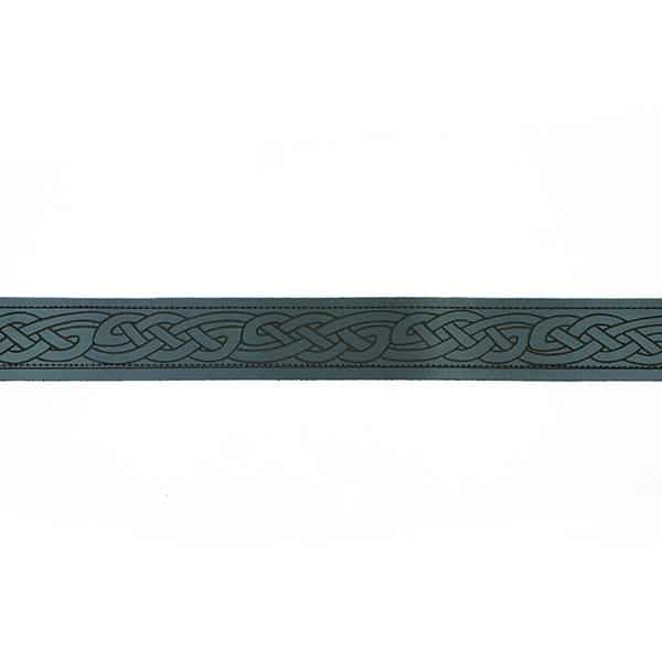 Kilt Gürtel schwarzes Leder keltisches Muster