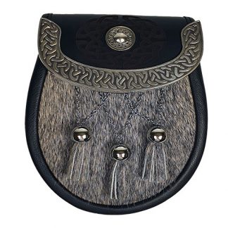 Semi Formal Sporran Grau Criss-Cross-Tassles