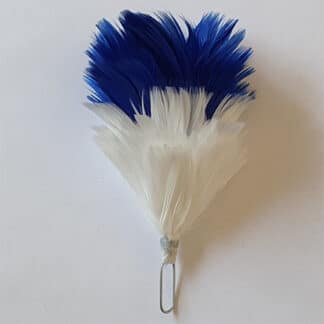 Hackle blau-weiß