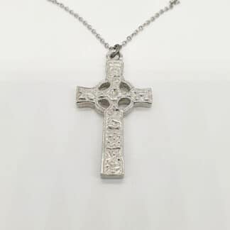 St John Cross Anhänger mit Kette keltisches Kreuz