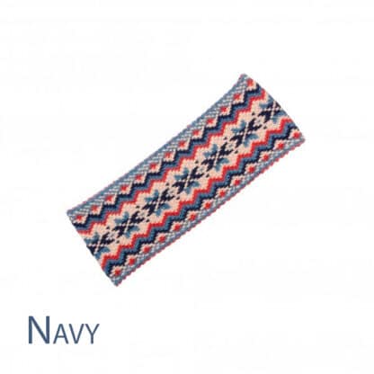 Stirnband für Damen aus Merinowolle navy