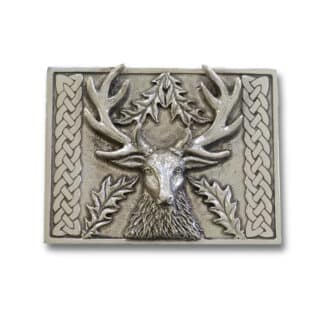 Kilt Buckle Gürtelschnalle für Kiltgürtel mit einem schottischen Hirsch