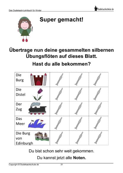 Dudelsacklehrbuch für Kinder Dudelsackschule.de Inhalt 5