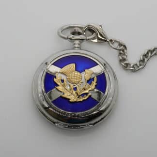 Taschenuhr "Schottische Flagge & Goldene Distel" A.E. Williams