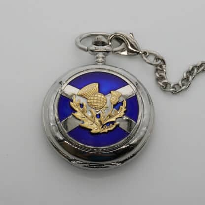 Taschenuhr "Schottische Flagge & Goldene Distel" A.E. Williams