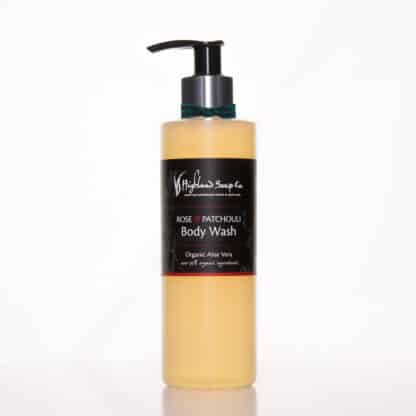 Rose and Patchouli Body Wash Duschgel Highland Soap Company