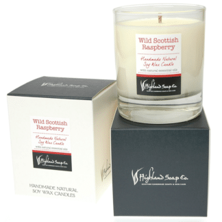 Highland Soap Company Wild Scottish Raspberry Sojawachskerze