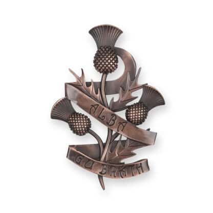 Braemar Kilt Pin Alba gu brath Chocolate-Bronze