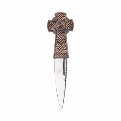 Braemar Sgian Dubh keltisches Kreuz Chocolate-Bronze