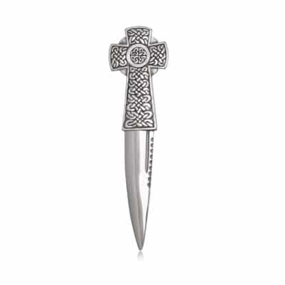 Braemar Sgian Dubh keltisches Kreuz glänzend