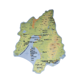 Untersetzer Karte Whisky Brennereien Islay