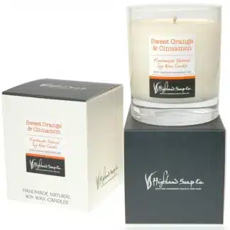 Sweet Orange and Cinnamon Sojawachskerze Highland Soap Company